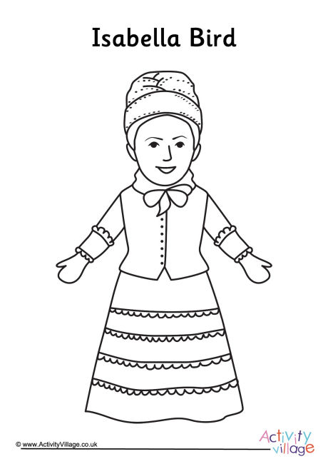 Isabella Bird Colouring Page
