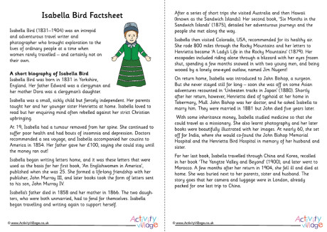 Isabella Bird Factsheet