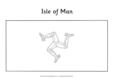 Isle of Man flag colouring page