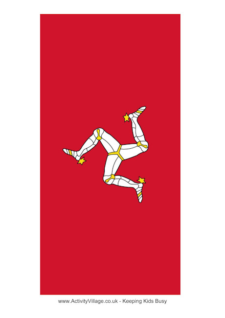 Isle of Man flag printable