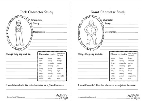 Jack And The Beanstalk Character Studies Jack And The Beanstalk Character Studies