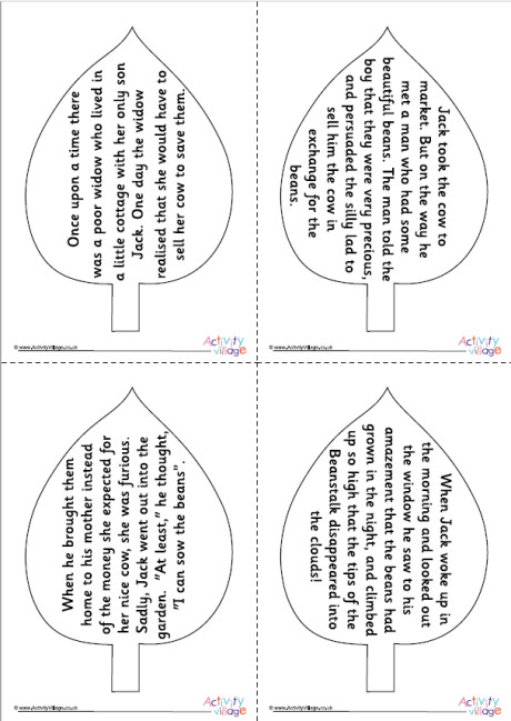 Jack And The Beanstalk Story Sequencing Jack And The Beanstalk Story Sequencing