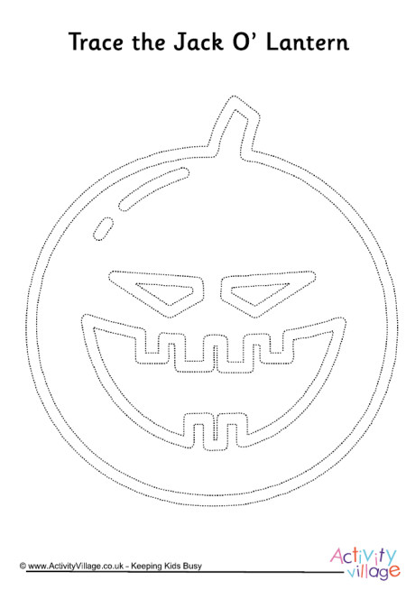 Jack o' Lantern tracing page 1