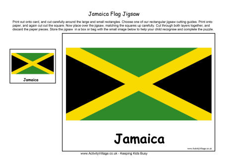 Jamaica flag jigsaw Jamaica flag jigsaw