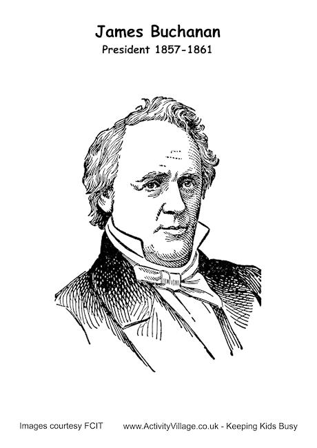 James Buchanan colouring page