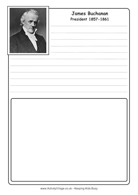 James Buchanan notebooking page