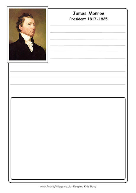 James Monroe notebooking page