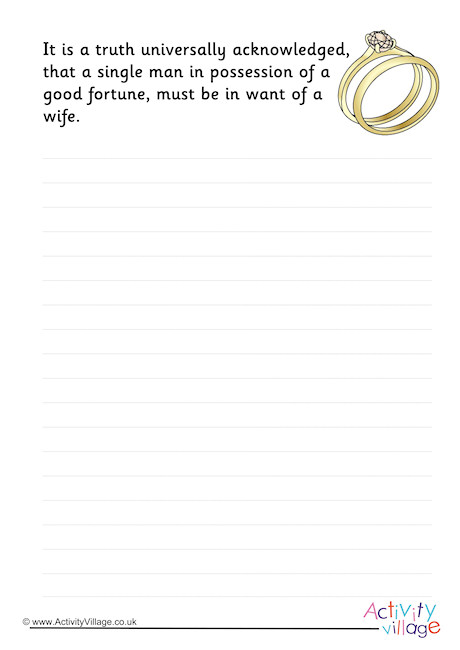 Jane Austen Story Starter - Pride and Prejudice