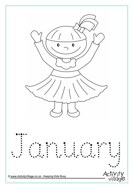 January word tracing