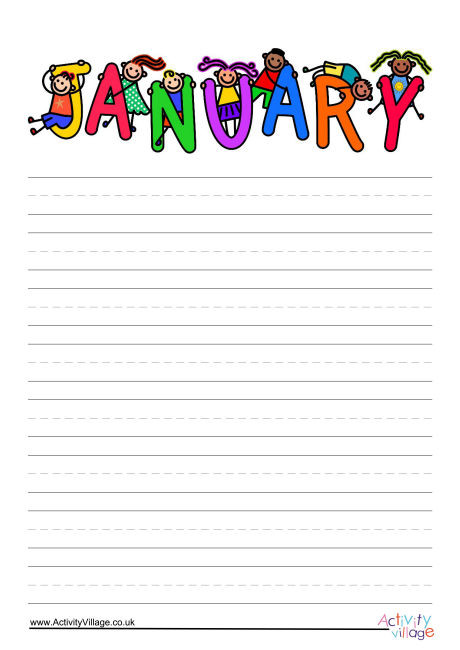 January Writing Paper January Writing Paper