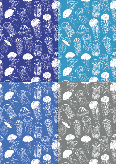 Jellyfish scrapbook paper