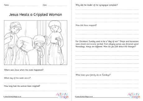Jesus Heals A Crippled Woman Comprehension