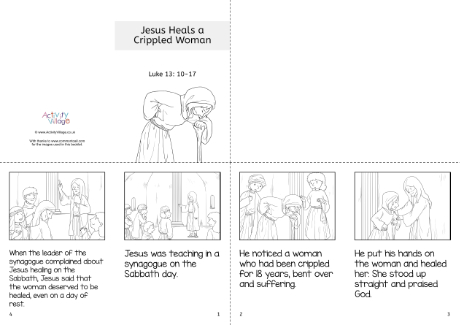 Jesus Heals A Crippled Woman Story Booklet Jesus Heals A Crippled Woman Story Booklet