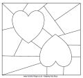 Jigsaw cutting guides - square - hearts