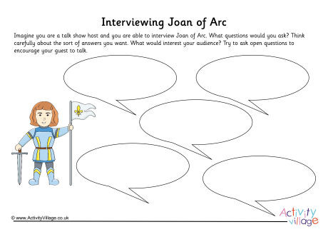 Joan of Arc Interview Worksheet