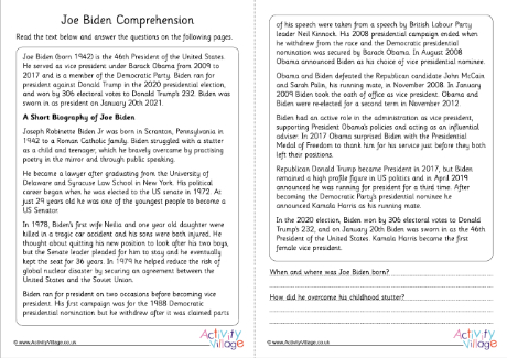 Joe Biden comprehension