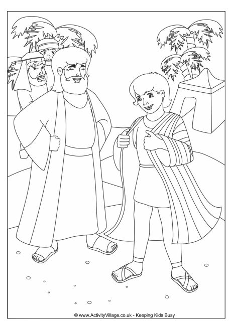 Download Joseph's Coat Colouring Page