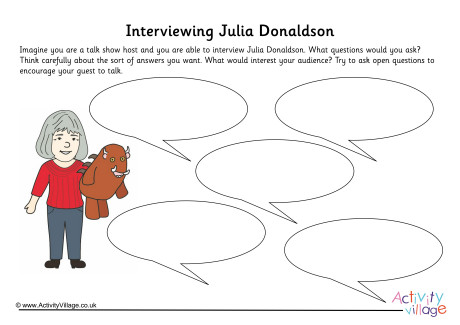 Julia Donaldson Interview Worksheet