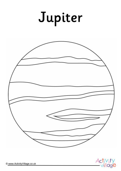 Jupiter Colouring Page