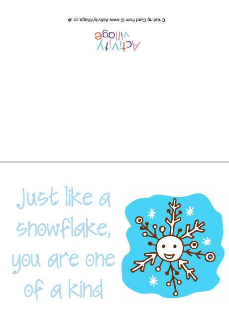 Just Like a Snowflake Card