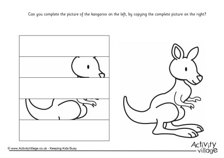 Complete the kangaroo puzzle