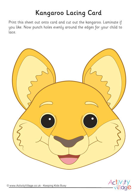 Kangaroo Lacing Card 2