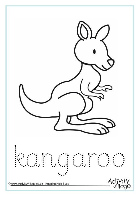 Kangaroo word tracing
