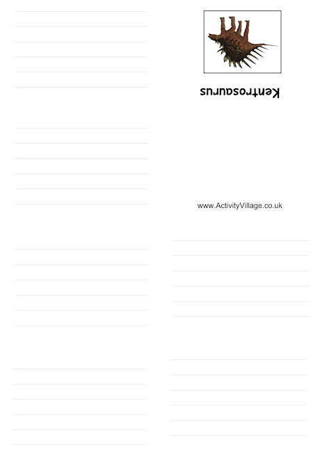 Kentrosaurus booklet Kentrosaurus booklet