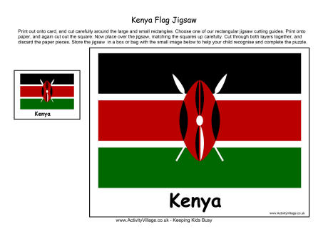 Kenya flag jigsaw