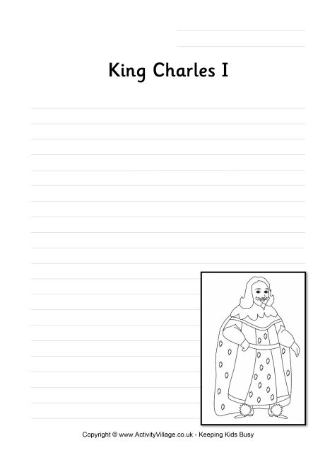 King Charles I Writing Page