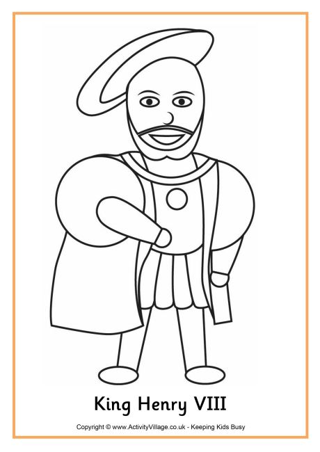 King Henry VIII colouring page King Henry VIII colouring page