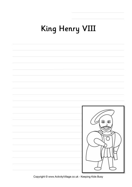 Henry VIII writing page