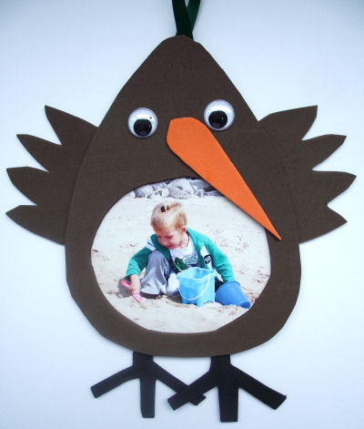 Kiwi Photo Frame Craft For Kids