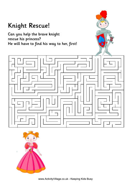 Knight rescue maze 1