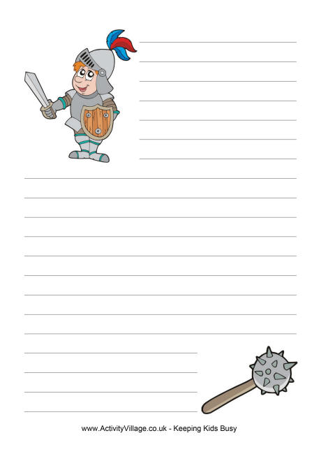 Knight writing paper