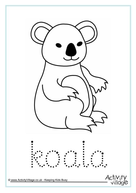 Koala word tracing