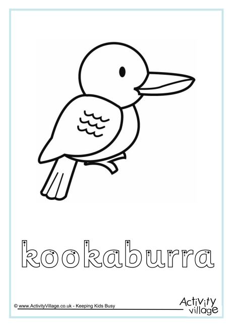 Kookaburra finger tracing