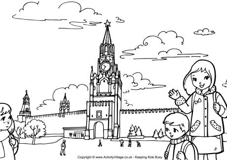 Kremlin colouring page