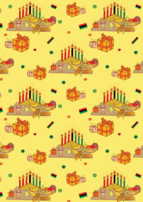 Kwanzaa Symbols Scrapbook Paper
