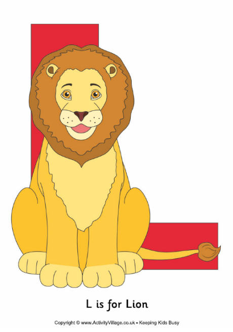 L is for lion poster