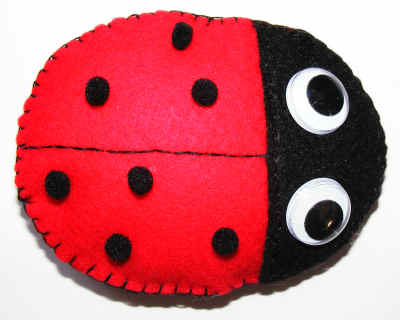 Ladybird beanbag craft