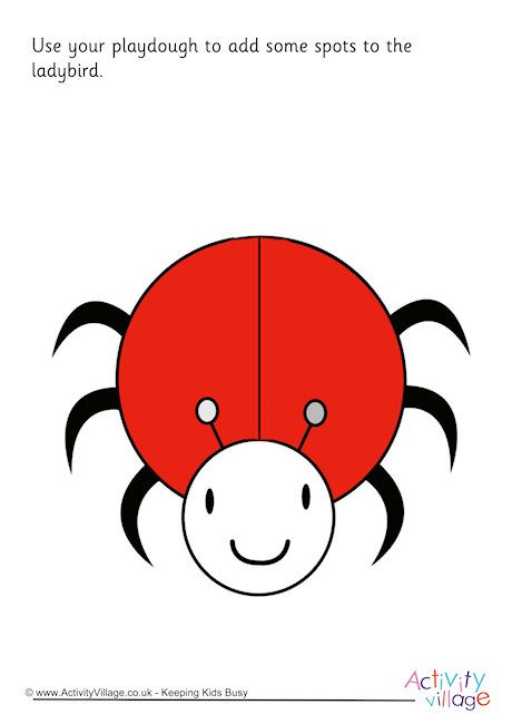 Ladybird Playdough Mat