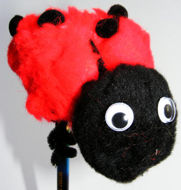 Ladybug pencil topper