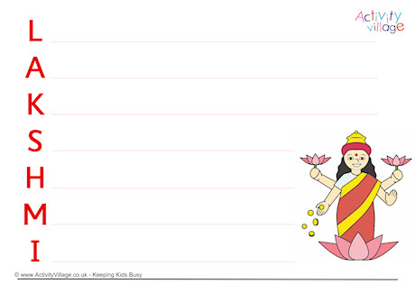 Lakshmi acrostic poem printable