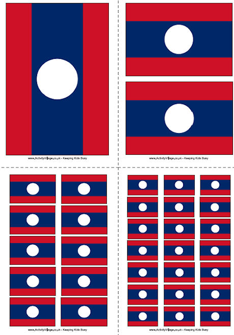Laos Flag Printable