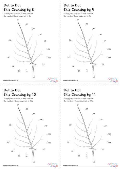 Leaf dot to dot skip counting
