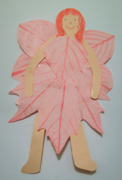 Leaf rubbing fairy