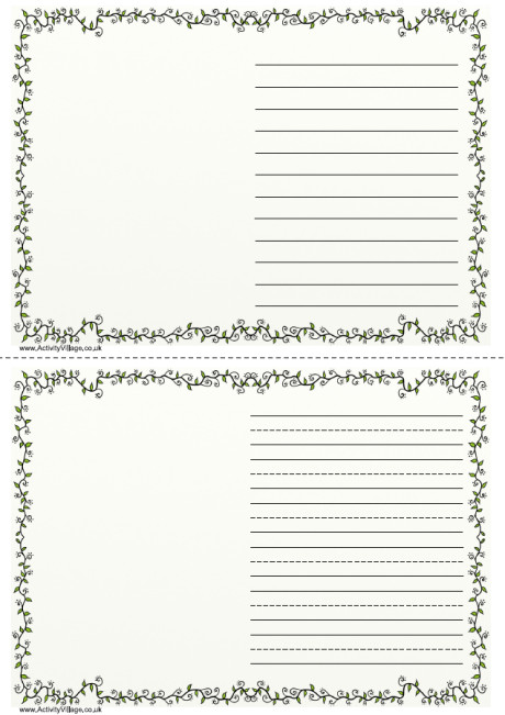 Leafy Doodle Writing Frame 2