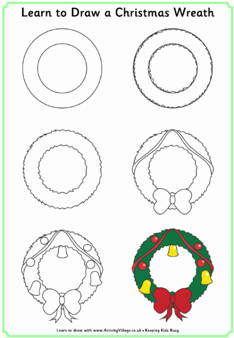 Xmas Pictures To Draw - Christmas Child Draw Stock Illustration