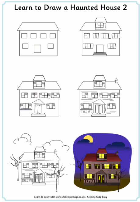 Learn to Draw a Haunted House 2 Learn to Draw a Haunted House 2